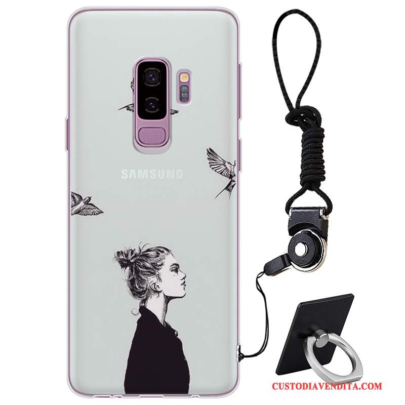 Custodia Samsung Galaxy S9+ Silicone Telefono Porpora, Cover Samsung Galaxy S9+ Protezione Marchio Di Tendenza Elegante