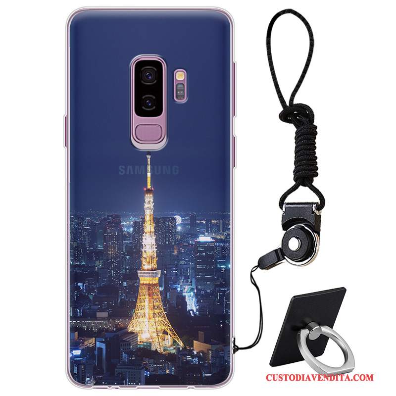 Custodia Samsung Galaxy S9+ Silicone Telefono Porpora, Cover Samsung Galaxy S9+ Protezione Marchio Di Tendenza Elegante