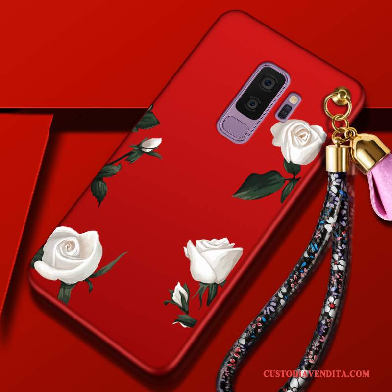 Custodia Samsung Galaxy S9+ Silicone Tendenzatelefono, Cover Samsung Galaxy S9+ Protezione Morbido Rosso