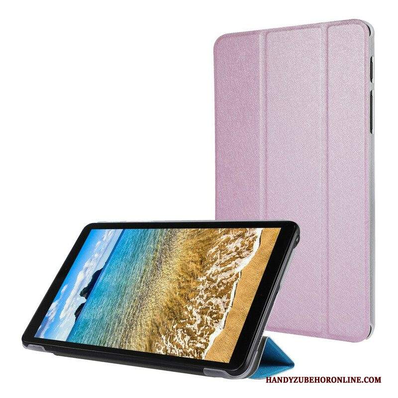 Custodia Samsung Galaxy Tab A7 Lite Trama Di Seta In Ecopelle