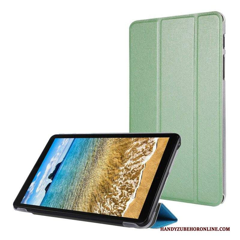 Custodia Samsung Galaxy Tab A7 Lite Trama Di Seta In Ecopelle