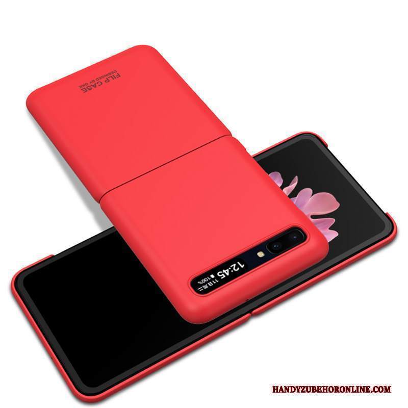 Custodia Samsung Z Flip Silicone Sottile Divisa, Cover Samsung Z Flip Protezione Nero Tutto Incluso