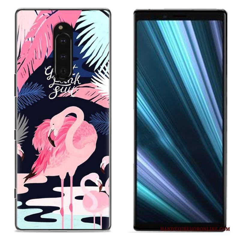 Custodia Sony Xperia 1 Colore Telefono Panno, Cover Sony Xperia 1 Protezione Rosa