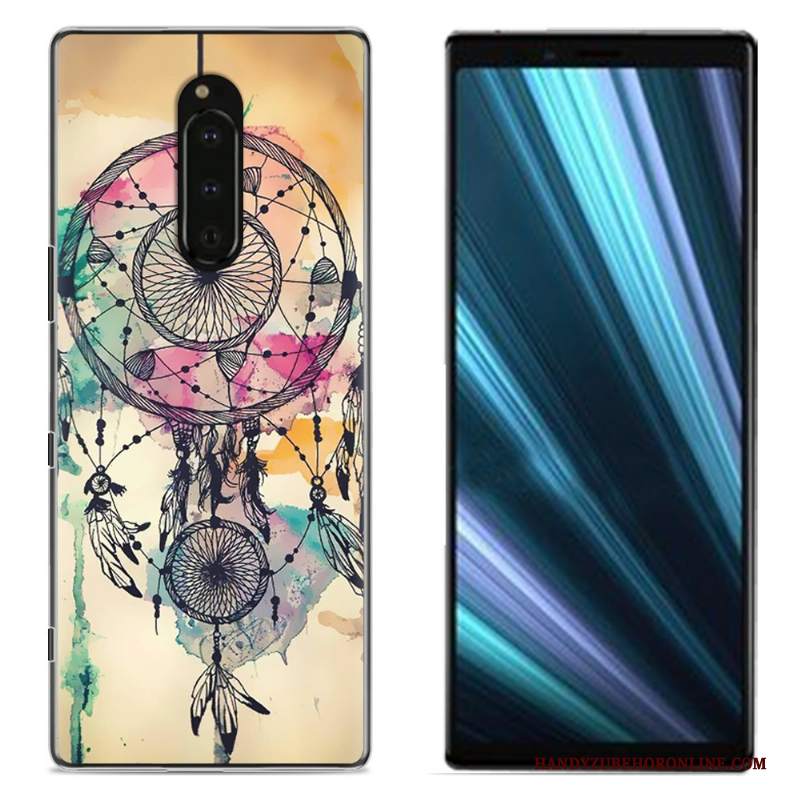 Custodia Sony Xperia 1 Colore Telefono Panno, Cover Sony Xperia 1 Protezione Rosa