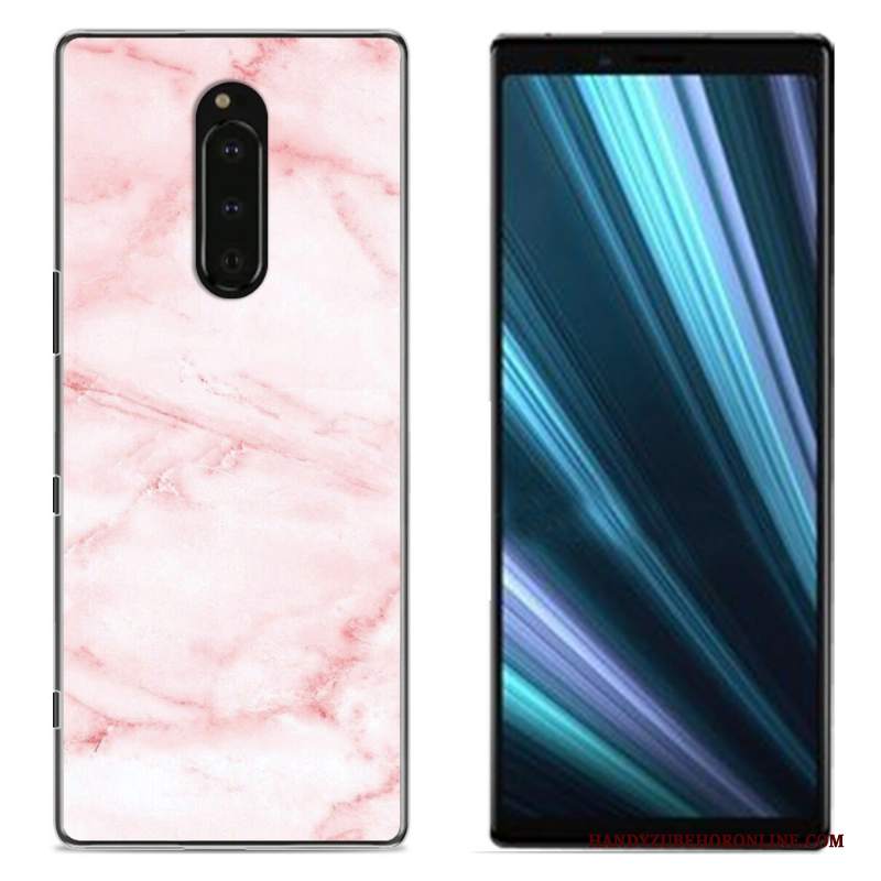 Custodia Sony Xperia 1 Colore Telefono Panno, Cover Sony Xperia 1 Protezione Rosa