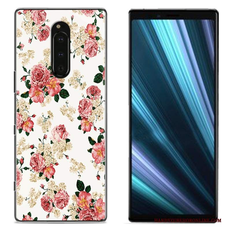 Custodia Sony Xperia 1 Colore Telefono Panno, Cover Sony Xperia 1 Protezione Rosa