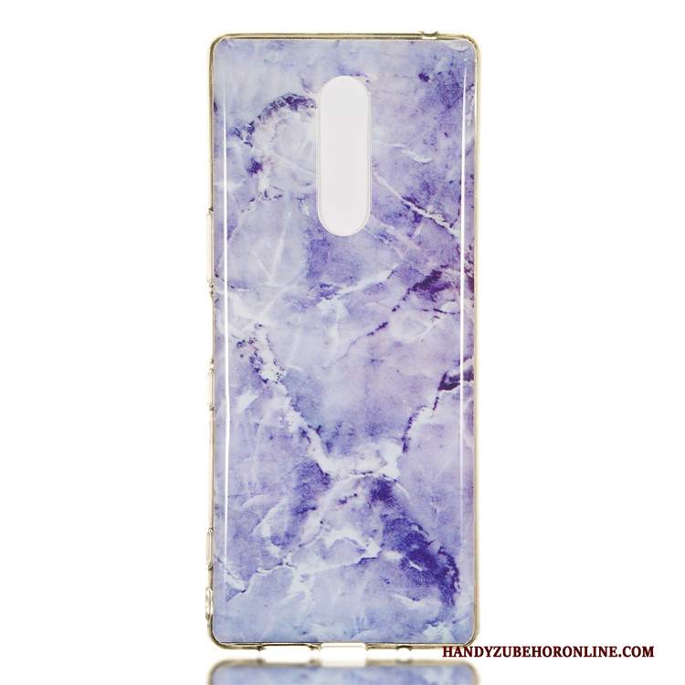 Custodia Sony Xperia 1 Creativo Semplici Affari, Cover Sony Xperia 1 Protezione Grande Bianco