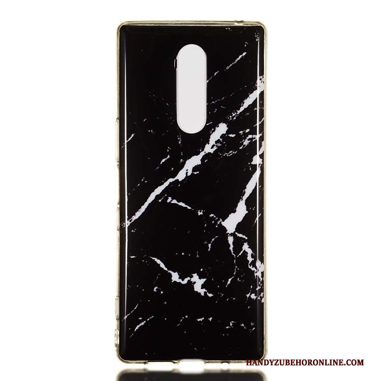 Custodia Sony Xperia 1 Creativo Semplici Affari, Cover Sony Xperia 1 Protezione Grande Bianco