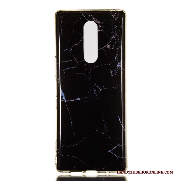 Custodia Sony Xperia 1 Creativo Semplici Affari, Cover Sony Xperia 1 Protezione Grande Bianco