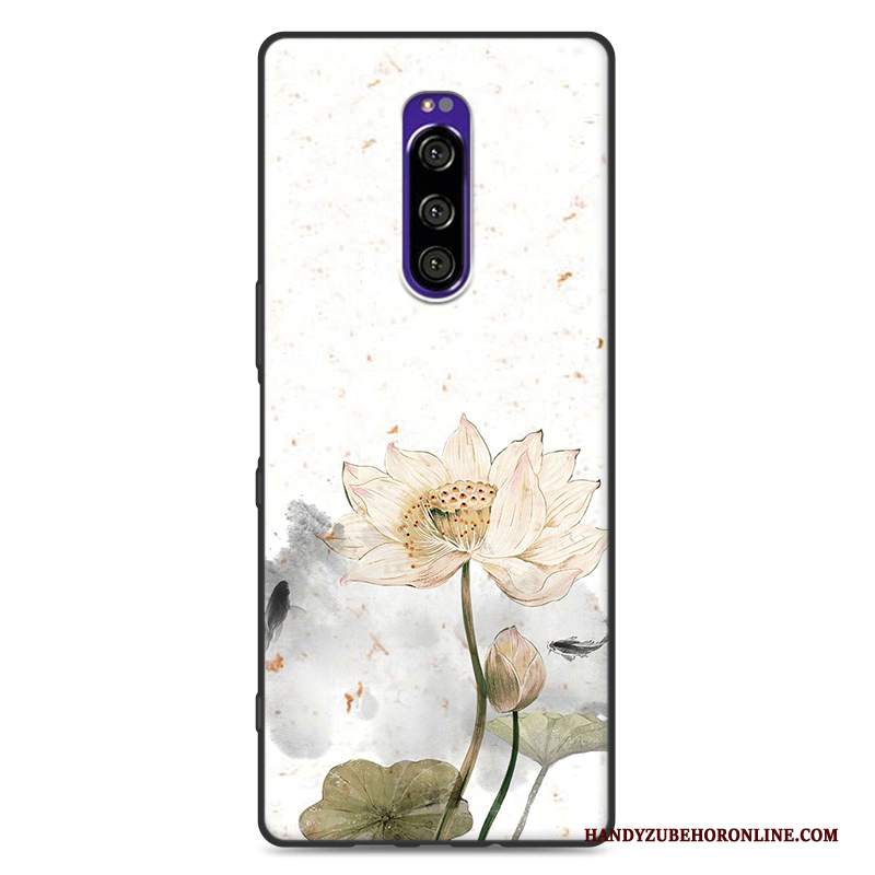 Custodia Sony Xperia 1 Creativo Ventotelefono, Cover Sony Xperia 1 Silicone Rosa Morbido