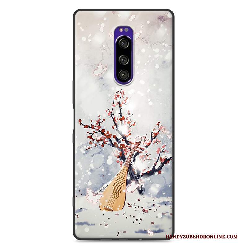 Custodia Sony Xperia 1 Creativo Ventotelefono, Cover Sony Xperia 1 Silicone Rosa Morbido