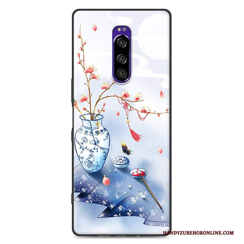 Custodia Sony Xperia 1 Creativo Ventotelefono, Cover Sony Xperia 1 Silicone Rosa Morbido