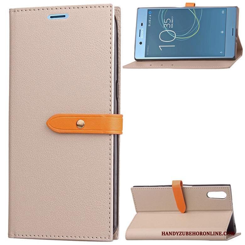 Custodia Sony Xperia 1 Folio Tutto Incluso Colore Profondo, Cover Sony Xperia 1 Pelle Anti-caduta