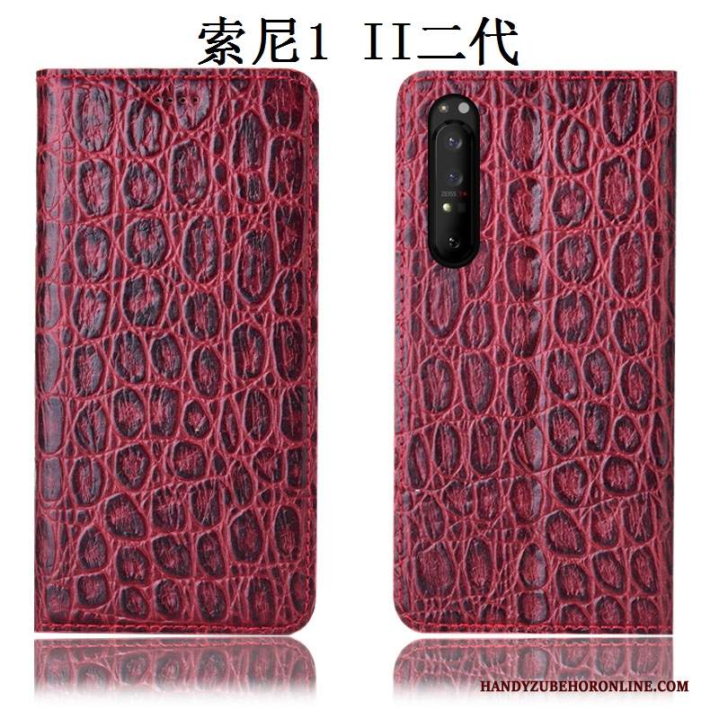 Custodia Sony Xperia 1 Ii Folio Modellotelefono, Cover Sony Xperia 1 Ii Pelle Anti-caduta Nero