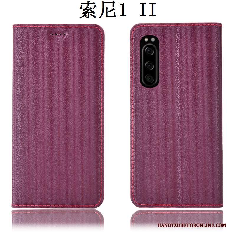 Custodia Sony Xperia 1 Ii Pelle Gradiente Anti-caduta, Cover Sony Xperia 1 Ii Protezione Verdetelefono