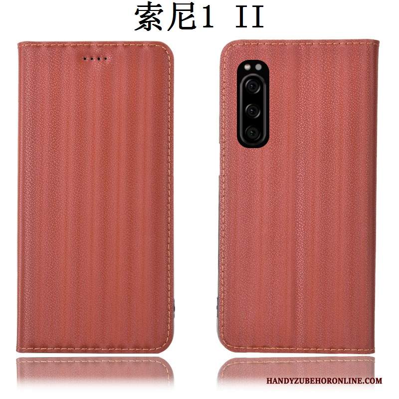 Custodia Sony Xperia 1 Ii Pelle Gradiente Anti-caduta, Cover Sony Xperia 1 Ii Protezione Verdetelefono