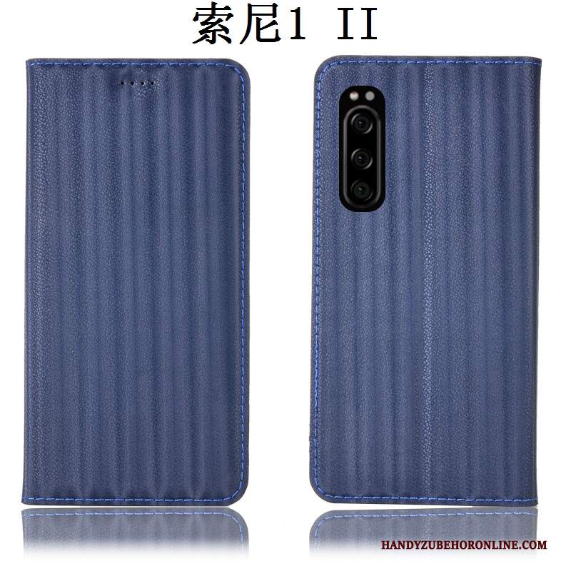 Custodia Sony Xperia 1 Ii Pelle Gradiente Anti-caduta, Cover Sony Xperia 1 Ii Protezione Verdetelefono