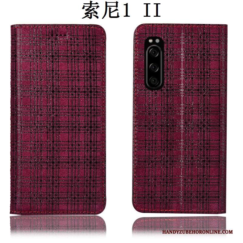 Custodia Sony Xperia 1 Ii Pelle Tutto Incluso Velluto, Cover Sony Xperia 1 Ii Protezione Telefono Anti-caduta