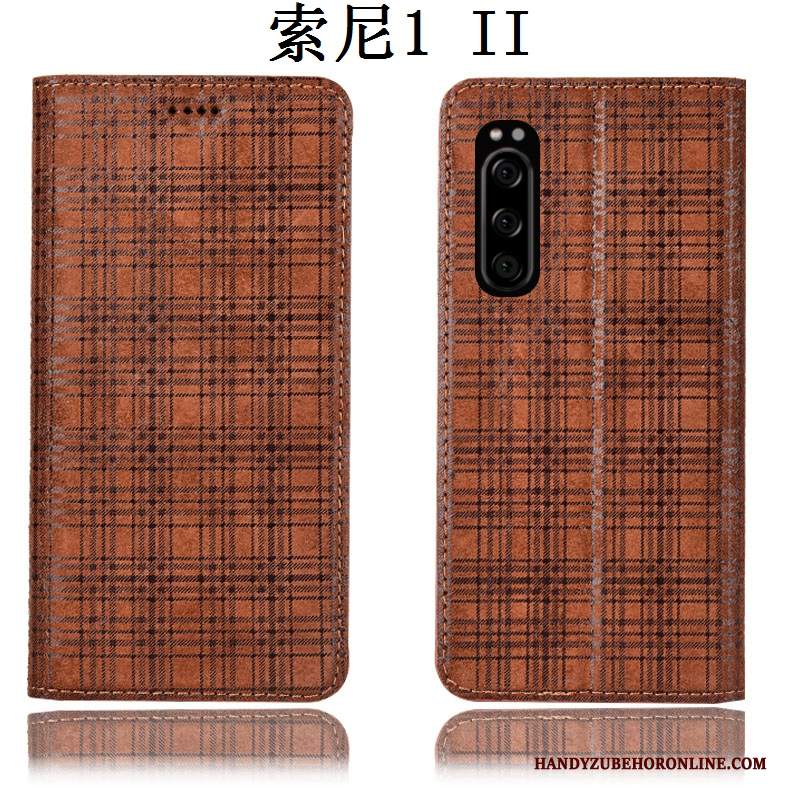 Custodia Sony Xperia 1 Ii Pelle Tutto Incluso Velluto, Cover Sony Xperia 1 Ii Protezione Telefono Anti-caduta