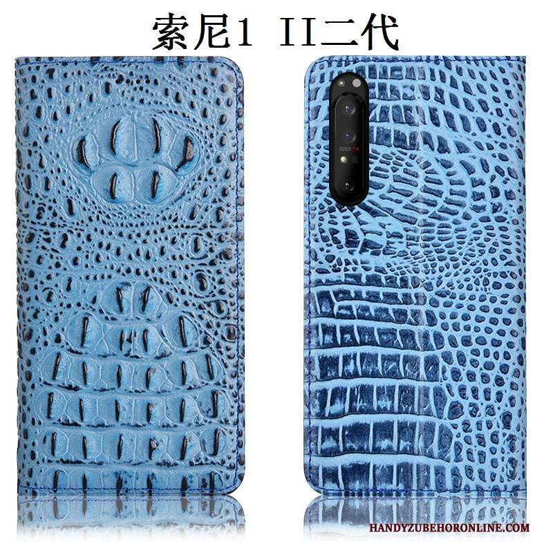 Custodia Sony Xperia 1 Ii Protezione Blutelefono, Cover Sony Xperia 1 Ii Pelle Anti-caduta