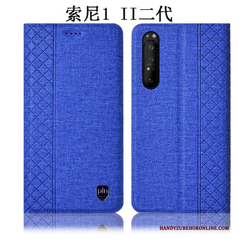 Custodia Sony Xperia 1 Ii Protezione Tutto Inclusotelefono, Cover Sony Xperia 1 Ii Folio Cotone E Lino Anti-caduta