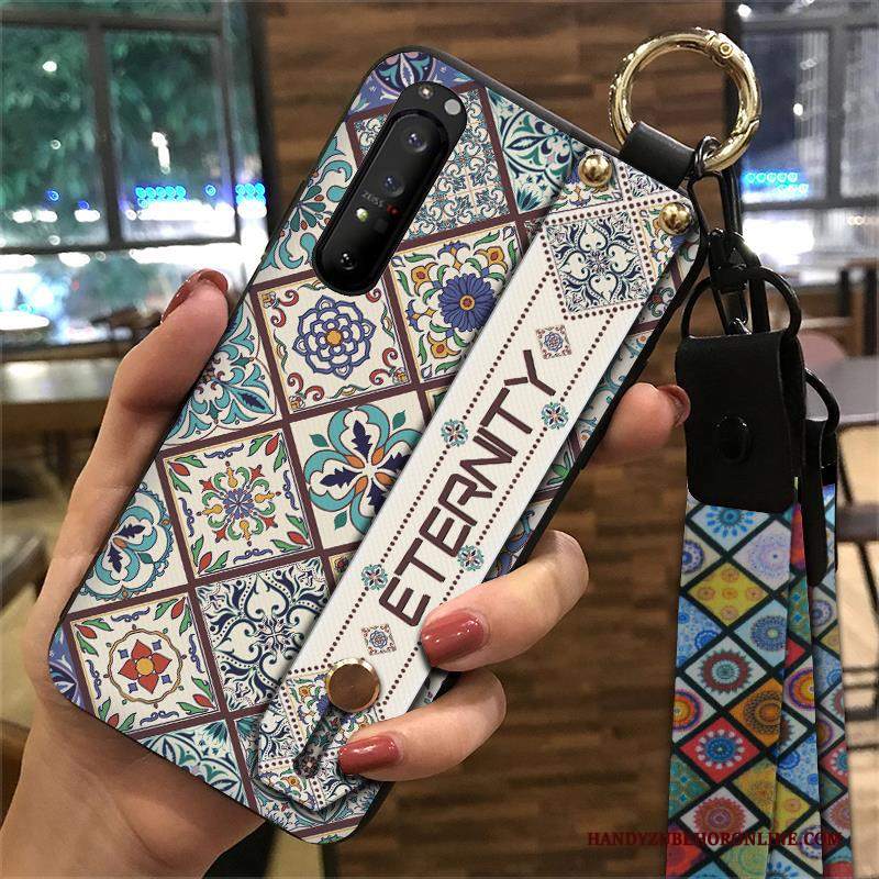 Custodia Sony Xperia 1 Ii Vintage Palazzo Rosso, Cover Sony Xperia 1 Ii Protezione Ornamenti Appesi Tendenza