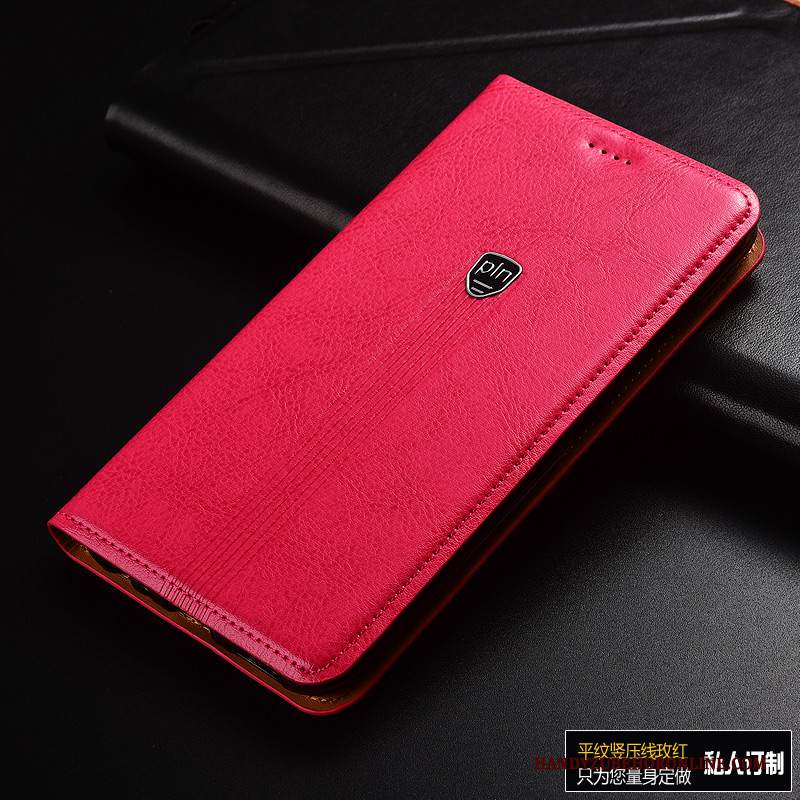 Custodia Sony Xperia 1 Pelle Mucca Nuovo, Cover Sony Xperia 1 Protezione Lusso Rosso