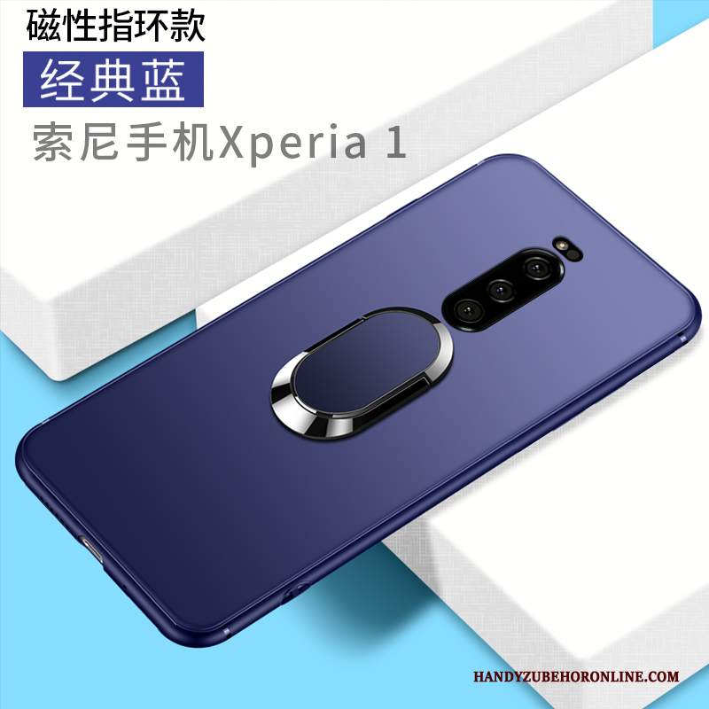 Custodia Sony Xperia 1 Protezione Macchiati Morbido, Cover Sony Xperia 1 Creativo Blu Di Personalità