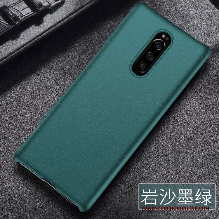 Custodia Sony Xperia 1 Protezione Macchiati Verde Scuro, Cover Sony Xperia 1 Difficile Anti-caduta