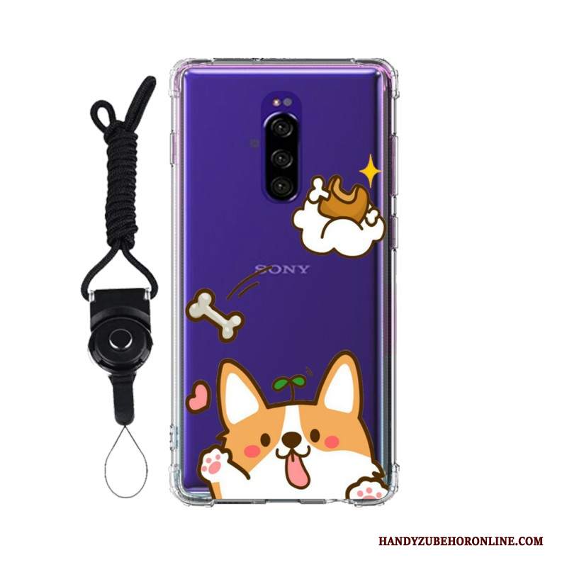 Custodia Sony Xperia 1 Rosa Anti-caduta, Cover Sony Xperia 1 Morbido Personalizza