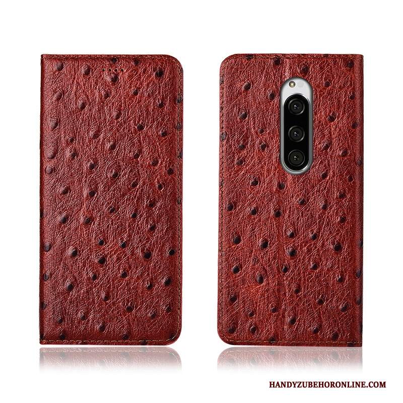 Custodia Sony Xperia 1 Silicone Morbido Anti-caduta, Cover Sony Xperia 1 Pelle Nuovo Nero