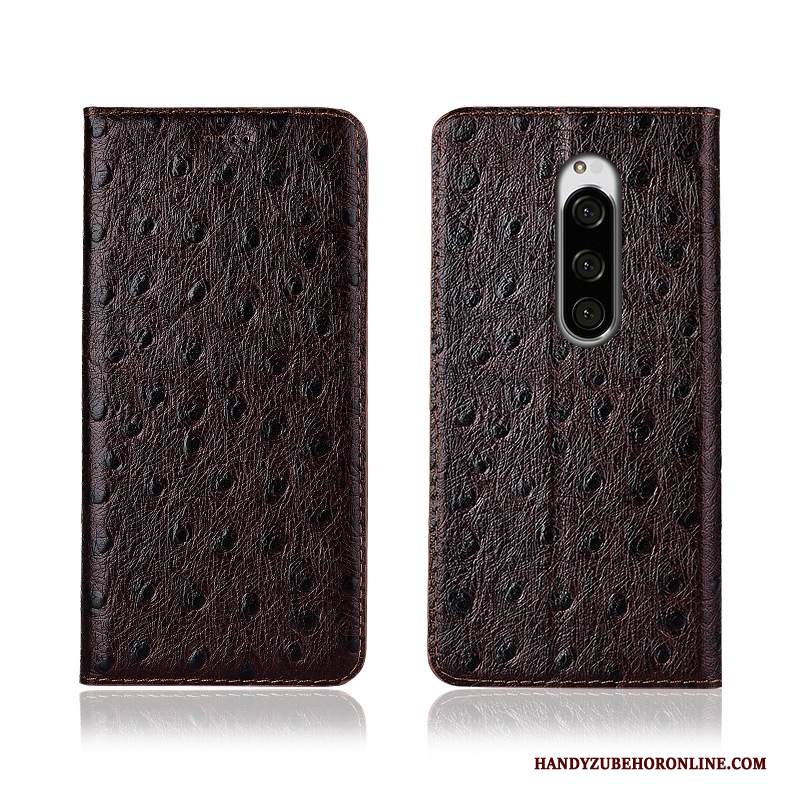 Custodia Sony Xperia 1 Silicone Morbido Anti-caduta, Cover Sony Xperia 1 Pelle Nuovo Nero