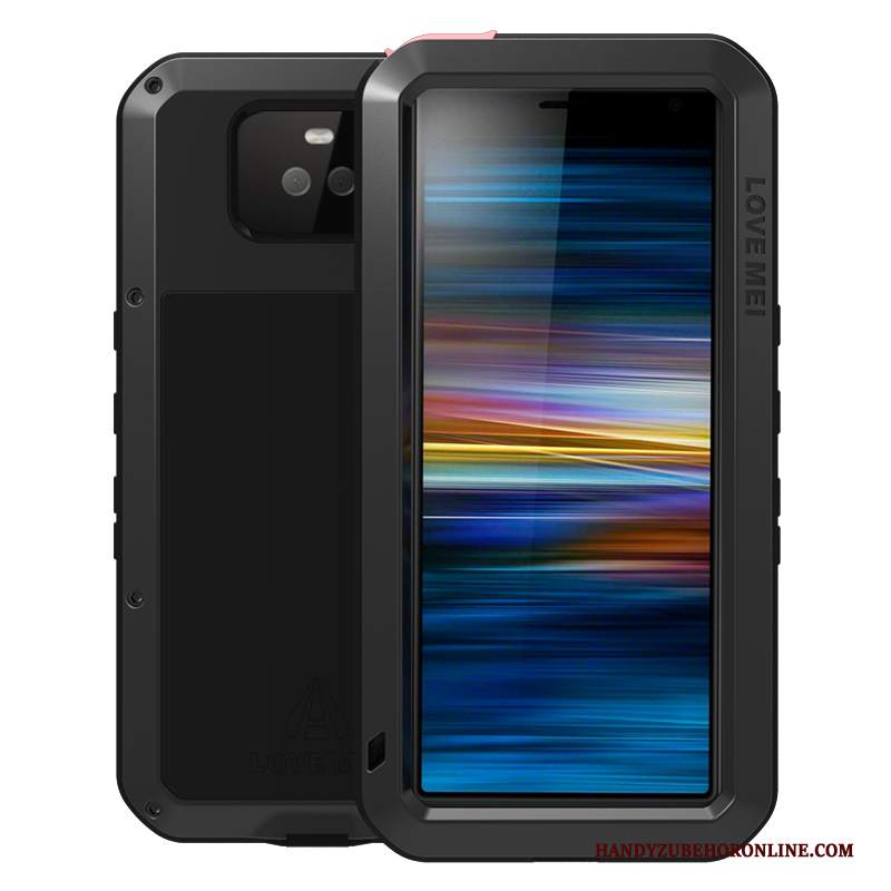 Custodia Sony Xperia 10 Creativo Telaio Anti-caduta, Cover Sony Xperia 10 Silicone All'aperto Argento