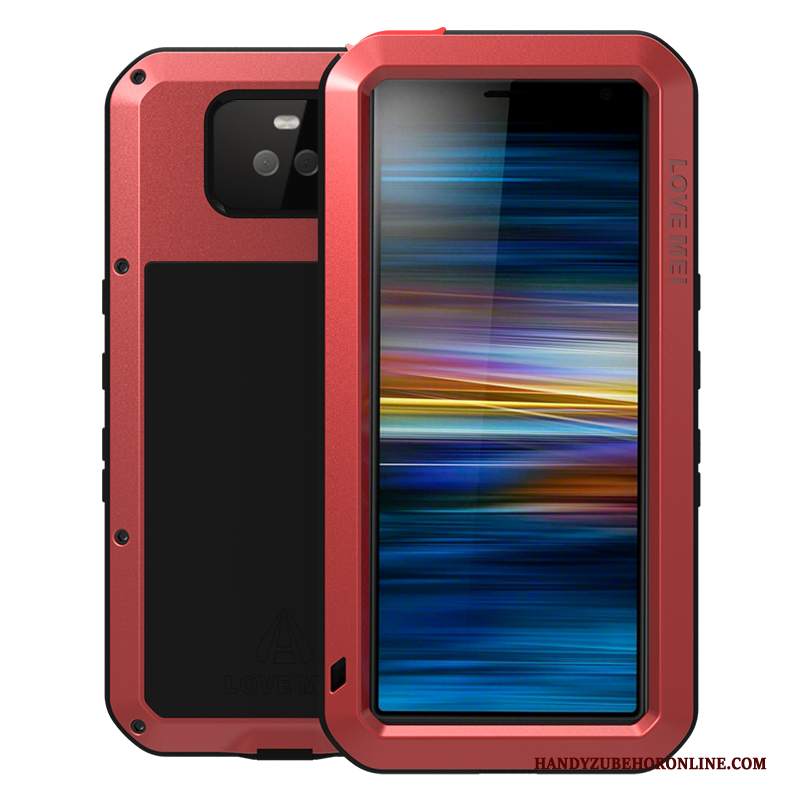 Custodia Sony Xperia 10 Creativo Telaio Anti-caduta, Cover Sony Xperia 10 Silicone All'aperto Argento