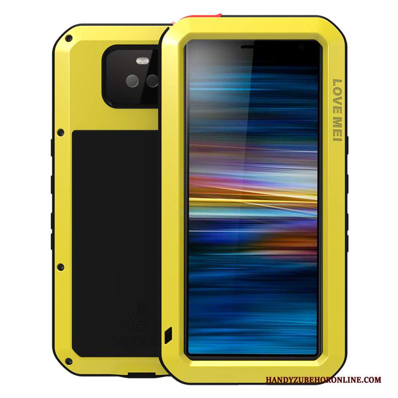 Custodia Sony Xperia 10 Creativo Telaio Anti-caduta, Cover Sony Xperia 10 Silicone All'aperto Argento