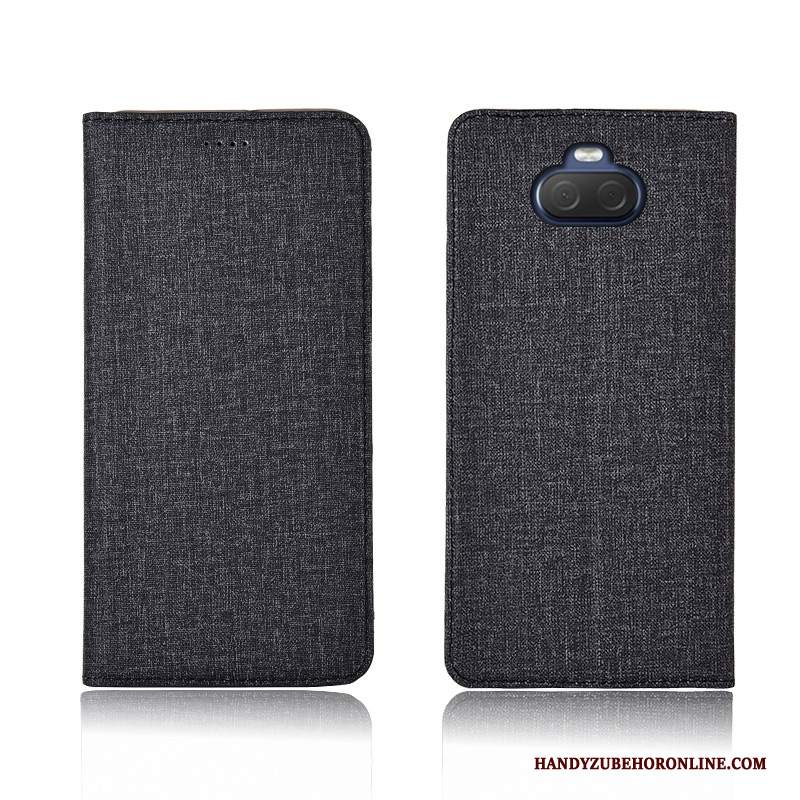 Custodia Sony Xperia 10 Folio Blu Tutto Incluso, Cover Sony Xperia 10 Silicone Telefono Anti-caduta