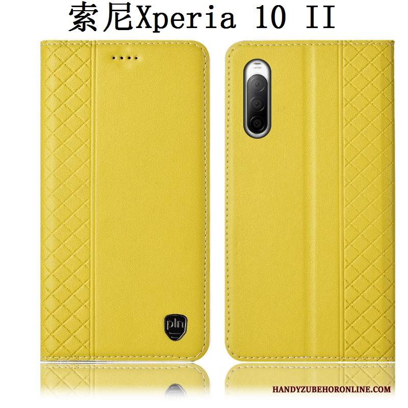 Custodia Sony Xperia 10 Ii Folio Telefono Rosso, Cover Sony Xperia 10 Ii Pelle Anti-caduta