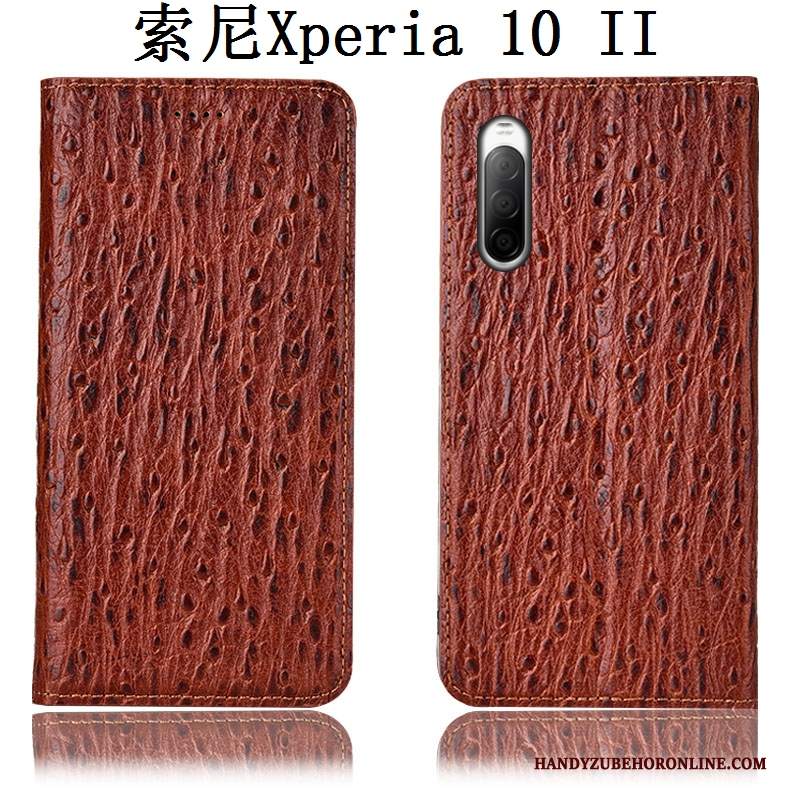 Custodia Sony Xperia 10 Ii Folio Telefono Tutto Incluso, Cover Sony Xperia 10 Ii Pelle Anti-caduta Modello