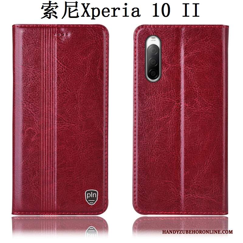 Custodia Sony Xperia 10 Ii Protezione Anti-cadutatelefono, Cover Sony Xperia 10 Ii Pelle Nero Tutto Incluso