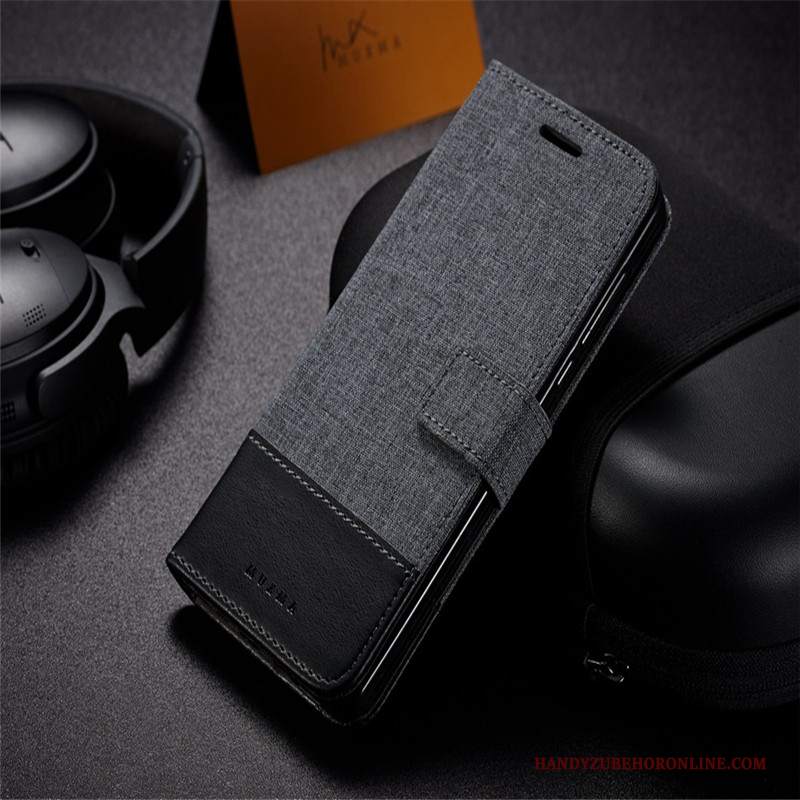 Custodia Sony Xperia 10 Pelle Anti-caduta Ornamenti Appesi, Cover Sony Xperia 10 Portafoglio Grigiotelefono