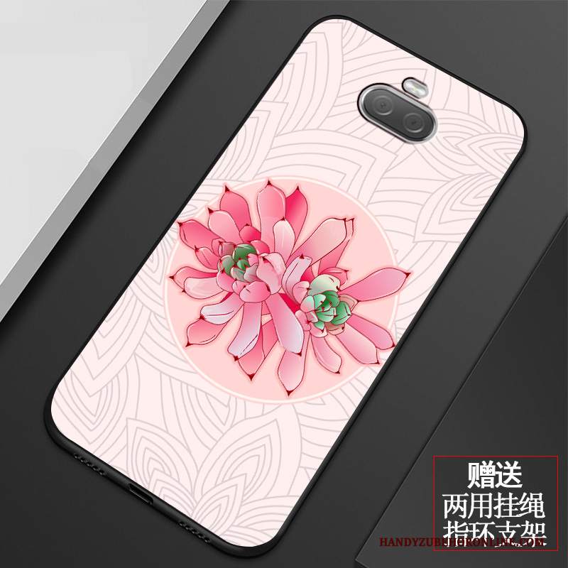 Custodia Sony Xperia 10 Plus Creativo Telefono Fiori, Cover Sony Xperia 10 Plus Silicone Piccola Tutto Incluso