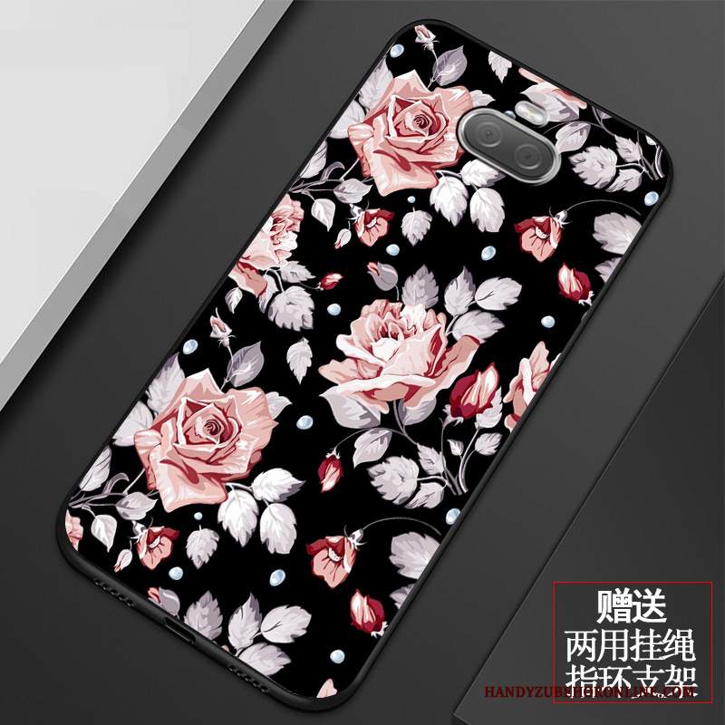 Custodia Sony Xperia 10 Plus Creativo Telefono Fiori, Cover Sony Xperia 10 Plus Silicone Piccola Tutto Incluso