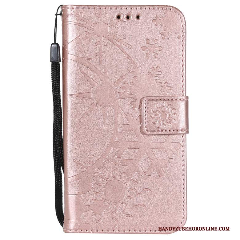 Custodia Sony Xperia 10 Plus Folio Morbidotelefono, Cover Sony Xperia 10 Plus Pelle Anti-caduta Oro Rosa