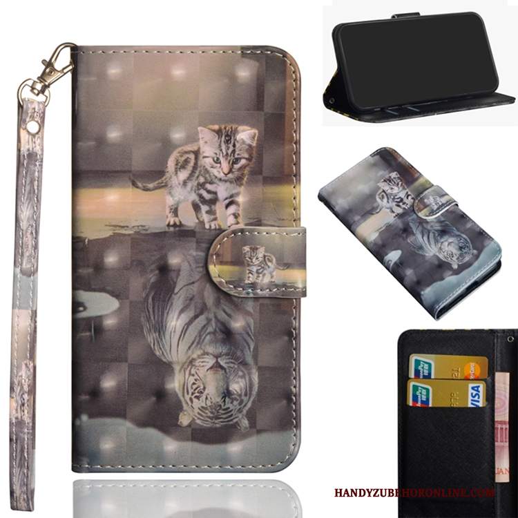 Custodia Sony Xperia 10 Plus Silicone Tigre Porpora, Cover Sony Xperia 10 Plus Pelle Gattinotelefono