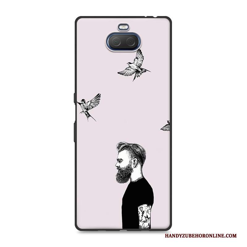 Custodia Sony Xperia 10 Silicone Tendenzatelefono, Cover Sony Xperia 10 Creativo Rosa Morbido