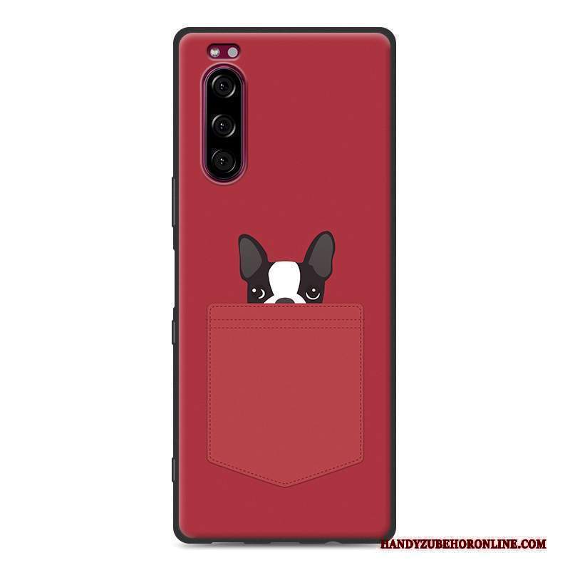 Custodia Sony Xperia 5 Cartone Animato Morbidotelefono, Cover Sony Xperia 5 Grigio Tutto Incluso