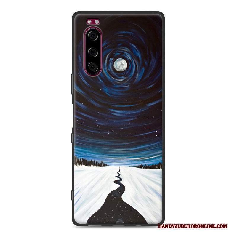 Custodia Sony Xperia 5 Cartone Animato Morbidotelefono, Cover Sony Xperia 5 Grigio Tutto Incluso