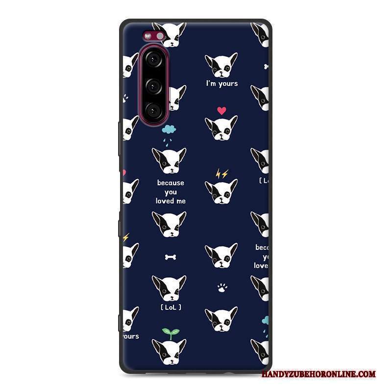 Custodia Sony Xperia 5 Cartone Animato Morbidotelefono, Cover Sony Xperia 5 Grigio Tutto Incluso