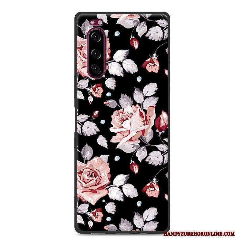 Custodia Sony Xperia 5 Cartone Animato Morbidotelefono, Cover Sony Xperia 5 Grigio Tutto Incluso