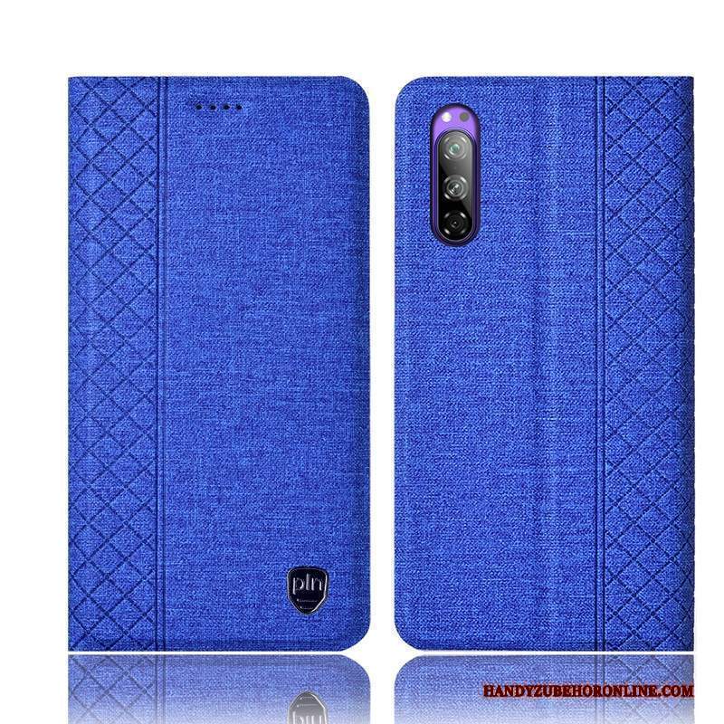 Custodia Sony Xperia 5 Pelle Anti-caduta Tutto Incluso, Cover Sony Xperia 5 Protezione Telefono A Quadri